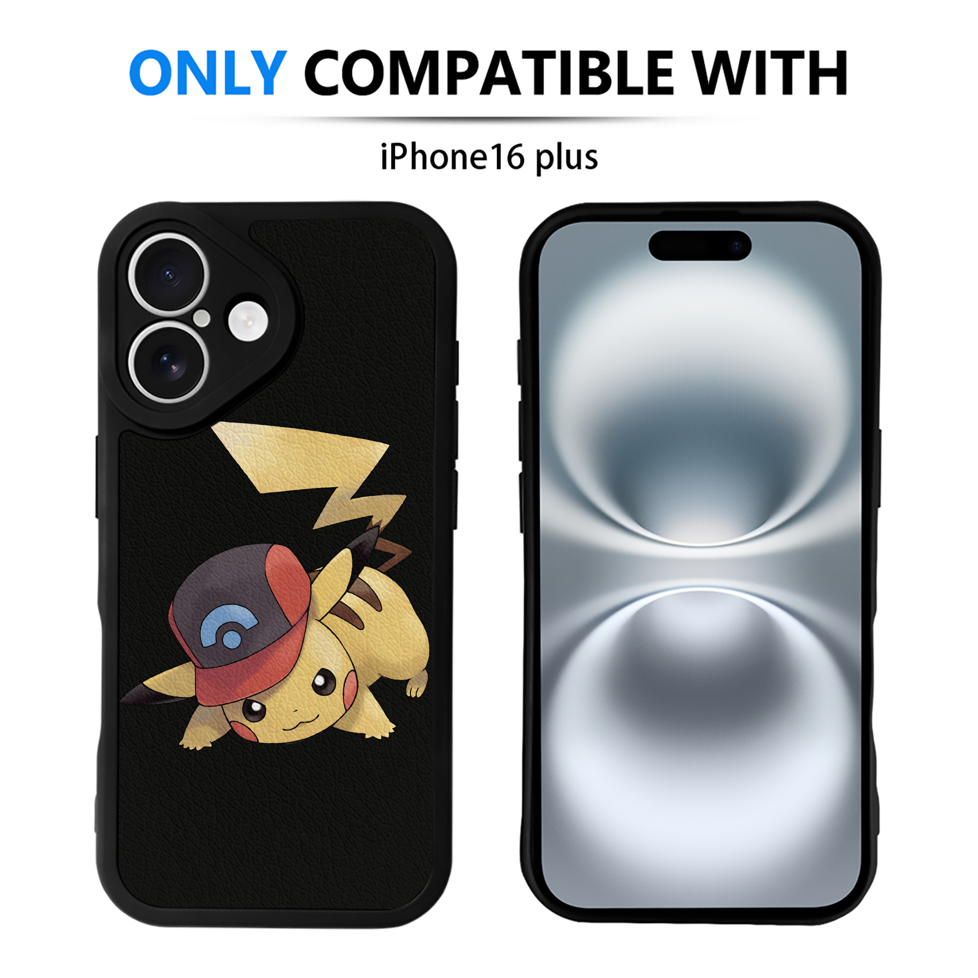 （画像用） ポケットモンスター Pokémon 【iPhone 16シリーズ対応】シリコンスマホケース（レザー調） 材質：シリコン